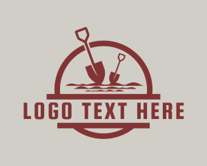 Trowel - Farming Shovel Dig logo design