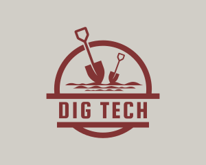 Dig - Farming Shovel Dig logo design