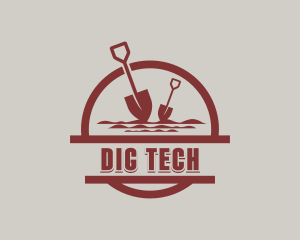 Farming Shovel Dig logo design