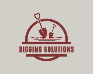 Farming Shovel Dig logo design