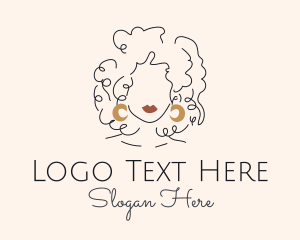 Glam - Lady Dangling Earrings logo design