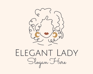 Lady Dangling Earrings logo design