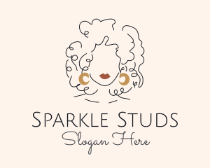 Lady Dangling Earrings logo design