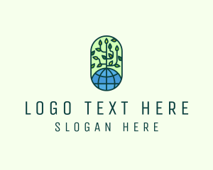 Worldwide - Global Eco Nature Conservation logo design