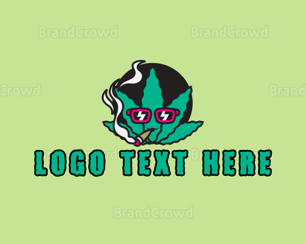 Marijuana Leaf Cartoon Logo