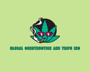 Neon - Marijuana Leaf Cartoon logo design
