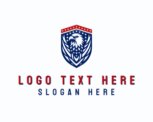 America - Veteran Eagle Shield logo design