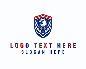 Patriotic - Veteran Eagle Shield logo design