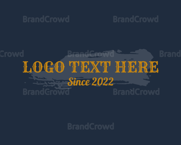 Gothic Texture Wordmark Logo