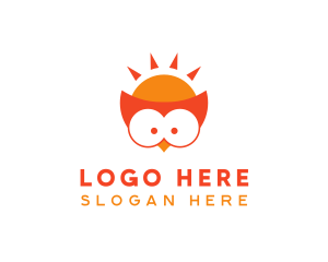 Sunshine - Sun Owl Bird logo design