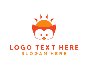 Mascot - Sun Owl Bird logo design