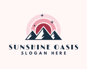 Sunshine Mountain Peak logo design