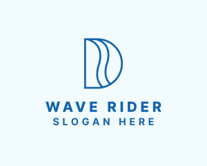 Surf - Water Wave Surfing logo design
