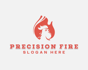 Fire Chicken Barbecue logo design