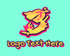 Teenager - Graffiti Art Number 3 logo design