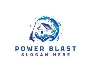 Power Wash Disinfection logo design