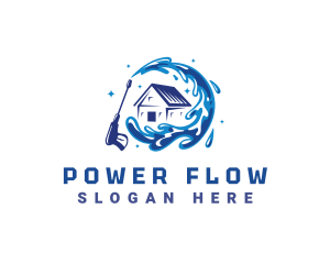 Power Wash Disinfection logo design