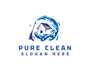 Disinfect - Power Wash Disinfection logo design