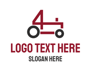 Agriculture Farming Tractor  Logo