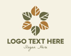 Festival - Leaf Autumn Wreath logo design