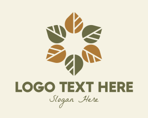 Leaf Autumn Wreath Logo