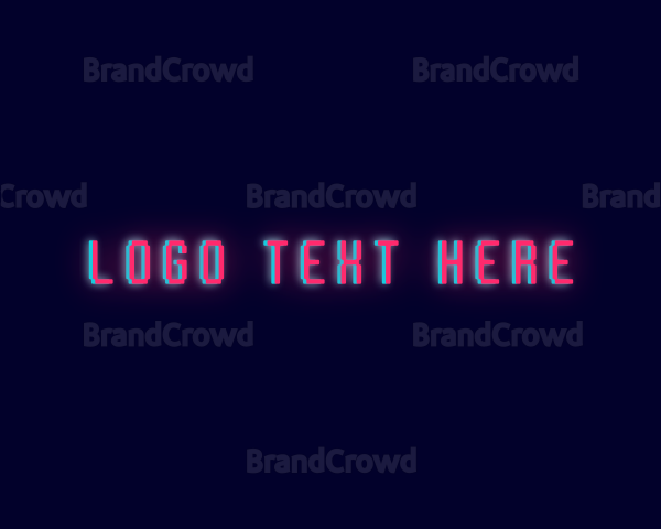 Neon Glow Wordmark Logo