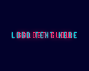 Neon Glow Wordmark logo design