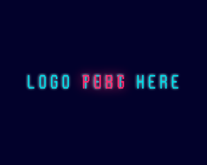 Robotics Engineer - Neon Glow Wordmark logo design