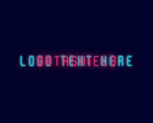 Cybertech - Neon Glow Wordmark logo design