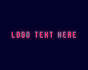 Neon Glow Wordmark Logo