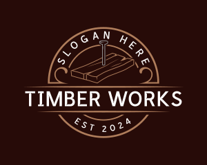 Wood Carpentry Workshop logo design