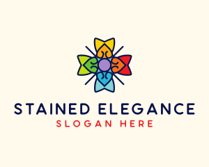 Flower Heart Decoration  logo design