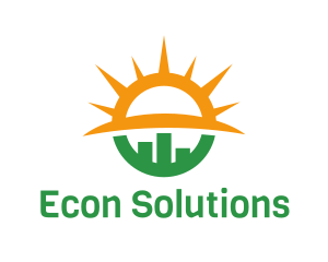 Economics - Sun Statistics Financial Marketing logo design