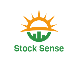 Stocks - Sun Statistics Financial Marketing logo design