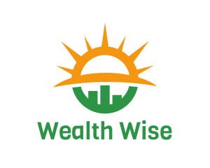 Sun Statistics Financial Marketing logo design