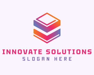 Three-dimensional - Colorful Cube Software logo design