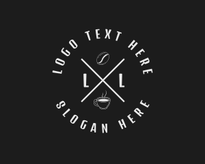 Hot Coffee - Organic Coffee Bean Cafe logo design