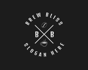 Brewed Coffee Bean Cafe logo design