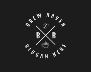 Brew - Brewed Coffee Bean Cafe logo design