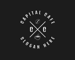 Brewed Coffee Bean Cafe logo design