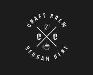 Brewed Coffee Bean Cafe logo design