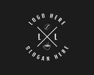 Hot Coffee - Organic Coffee Bean Cafe logo design