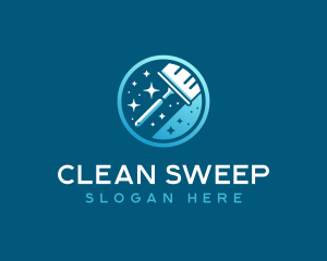 Custodian - Squeegee Wiper Cleaning logo design