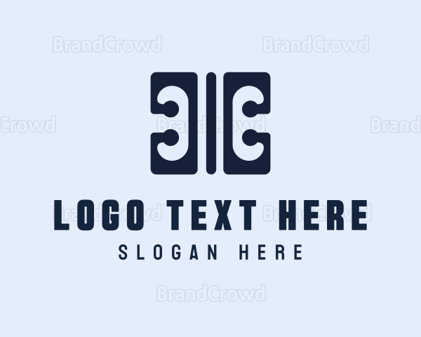 Modern Monogram Letter CC Logo