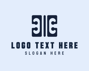 Glyph - Modern Monogram Letter CC logo design
