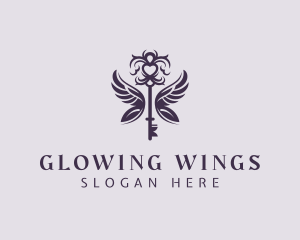 Luxury Key Wings logo design