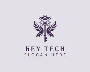 Luxury Key Wings logo design