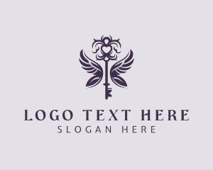 Violet - Luxury Key Wings logo design