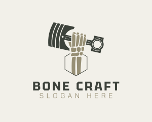 Skeleton - Skeleton Piston Tool logo design