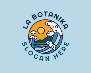Destination Beach Sun Wave Logo